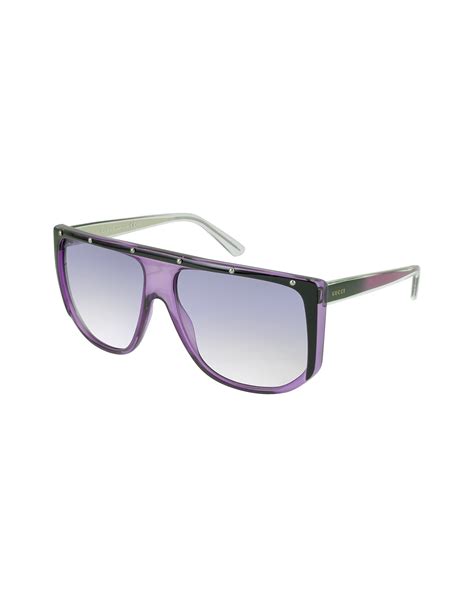 Gucci Aviator Square Sunglasses GG 3705 Purple Violet Optyl 